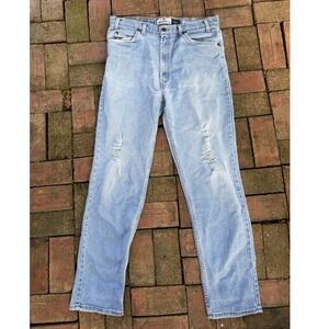 Vintage Levi Strauss Signature Jeans 32x30 Light Wash Flex Denim Brown Tab‎